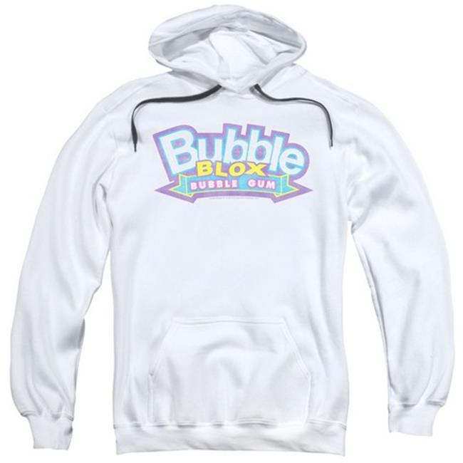 Trevco Dubble Bubble-Bubble Blox - Adult Pull-Over Hoodie - White & Small