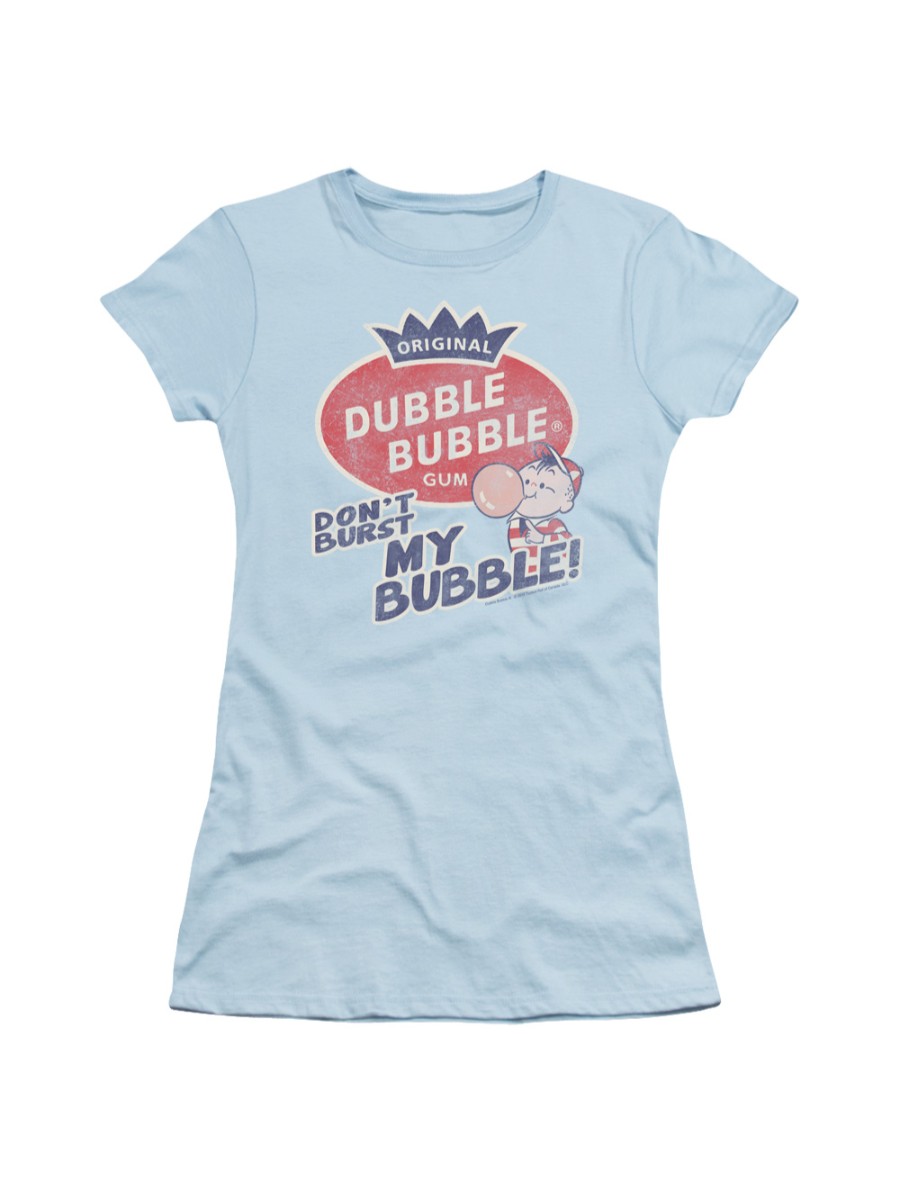Dubble Bubble Nostalgic Candy Burst Bubble Juniors Sheer T-Shirt Tee