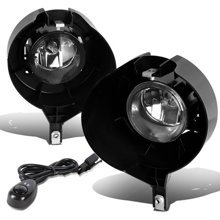 DNA Motoring FL-T056-CH for 2005 to 2015 Nissan Frontier W / Chrome Bumper Pair Driving Fog Lights + Switch (Clear Lens) 06 07 08 09 10 11 12 13 14