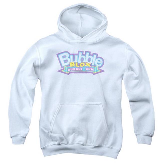 Trevco Dubble Bubble-Bubble Blox - Youth Pull-Over Hoodie - White & Small