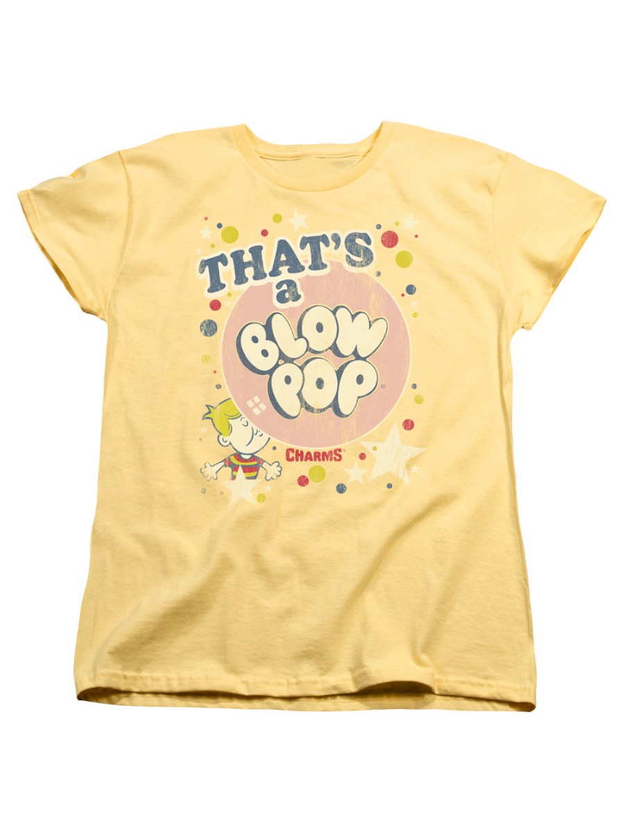 Tootsie Roll Industries Charms That's a Blow Pop Bubble Gum Women's T-Shirt Tee