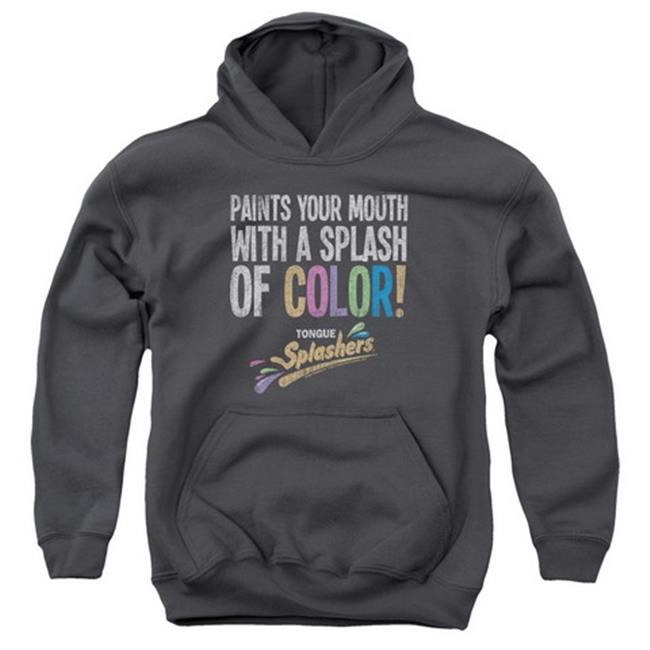 Trevco Dubble Bubble-Paints Your Mouth - Youth Pull-Over Hoodie - Charcoal- Extra Large
