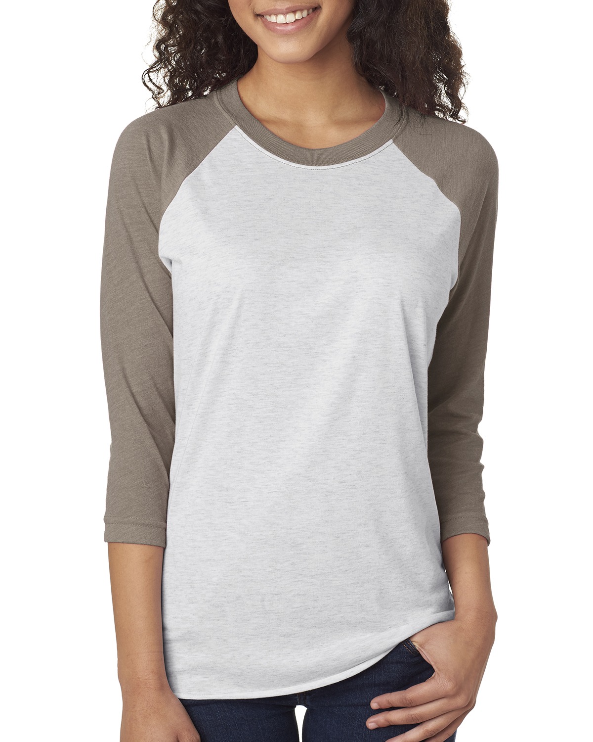 Next Level Active Apparel Unisex Tri-Blend 3/4-Sleeve Raglan - 6051