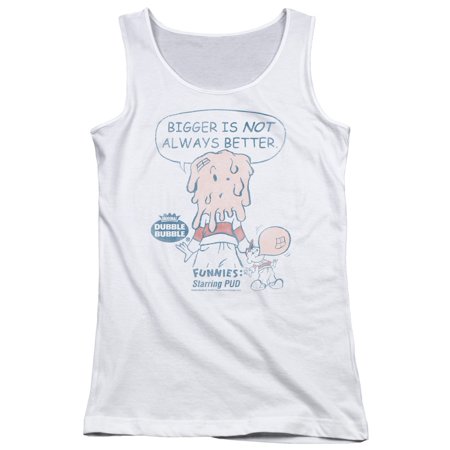 Dubble Bubble Bubblegum Vintage Bigger Is Not Better Juniors Tank Top Shirt