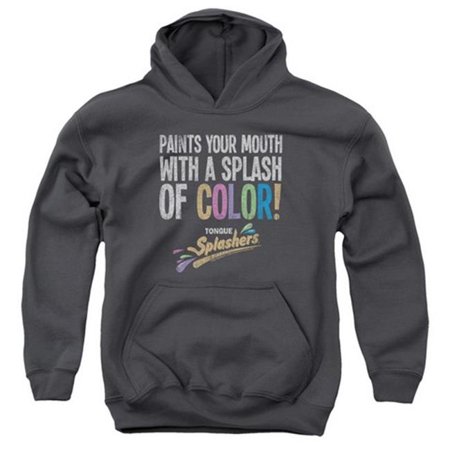 Trevco Dubble Bubble-Paints Your Mouth - Youth Pull-Over Hoodie - Charcoal- Large
