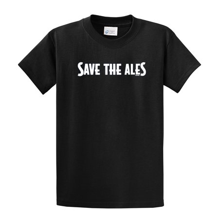 Beer T-shirt Save the Ales Brewery Pub IPA Stout Sour Lager Tee Shirt Funny Humorous -Black-XL