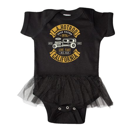 Inktastic LA Hot Rod Drag Racing Gift Baby Girl Tutu Bodysuit