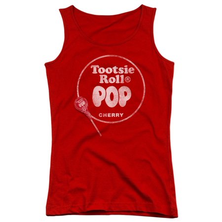 Tootsie Roll Chocolate Candy Tootsie Roll Pop Logo Juniors Tank Top Shirt