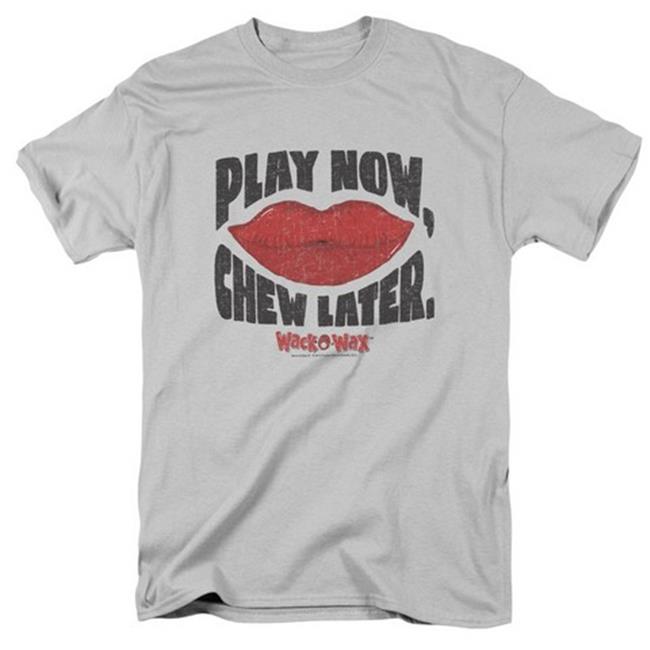 Trevco Dubble Bubble-Play Chew - Short Sleeve Adult 18-1 Tee - Silver, Large