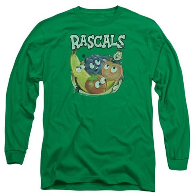 Trevco Dubble Bubble-Rascals - Long Sleeve Adult 18-1 Tee - Kelly Green  Extra Large