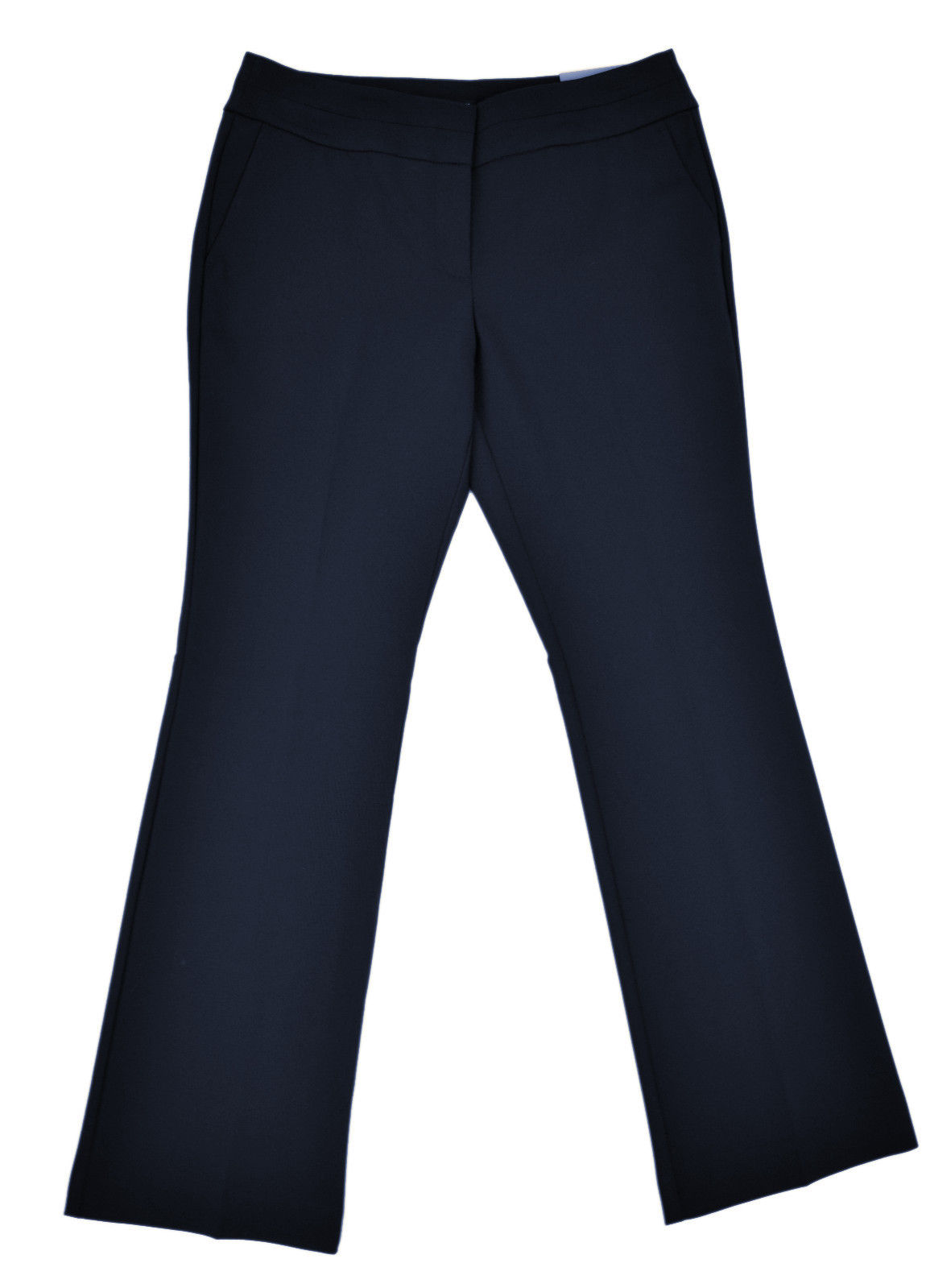 New  6990-1 Ann Taylor Womens Navy Blue Straight Leg Modern Trousers Pants Size 6 $89