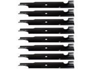USA Mower Blades (8) U10022BP Standard Medium Lift for Exmark 103-2508 103-2518 103-2518-S 103-2528 Length 18 in. Width 2-1/2 in. Thickness .250 in. C