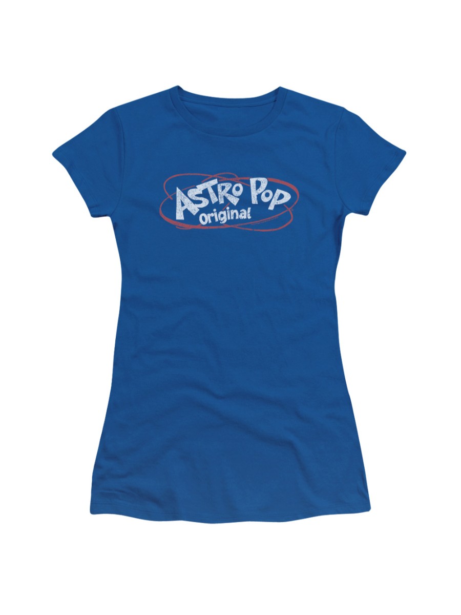 Astro Pop 1960's Rocket Pop Candy Vintage Logo Rings Jrs Sheer T-Shirt