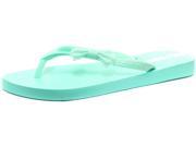 Ipanema Brasil Sparkle Bow Mint Junior Girls Flip Flops Size UK 8 (EU 25/26)