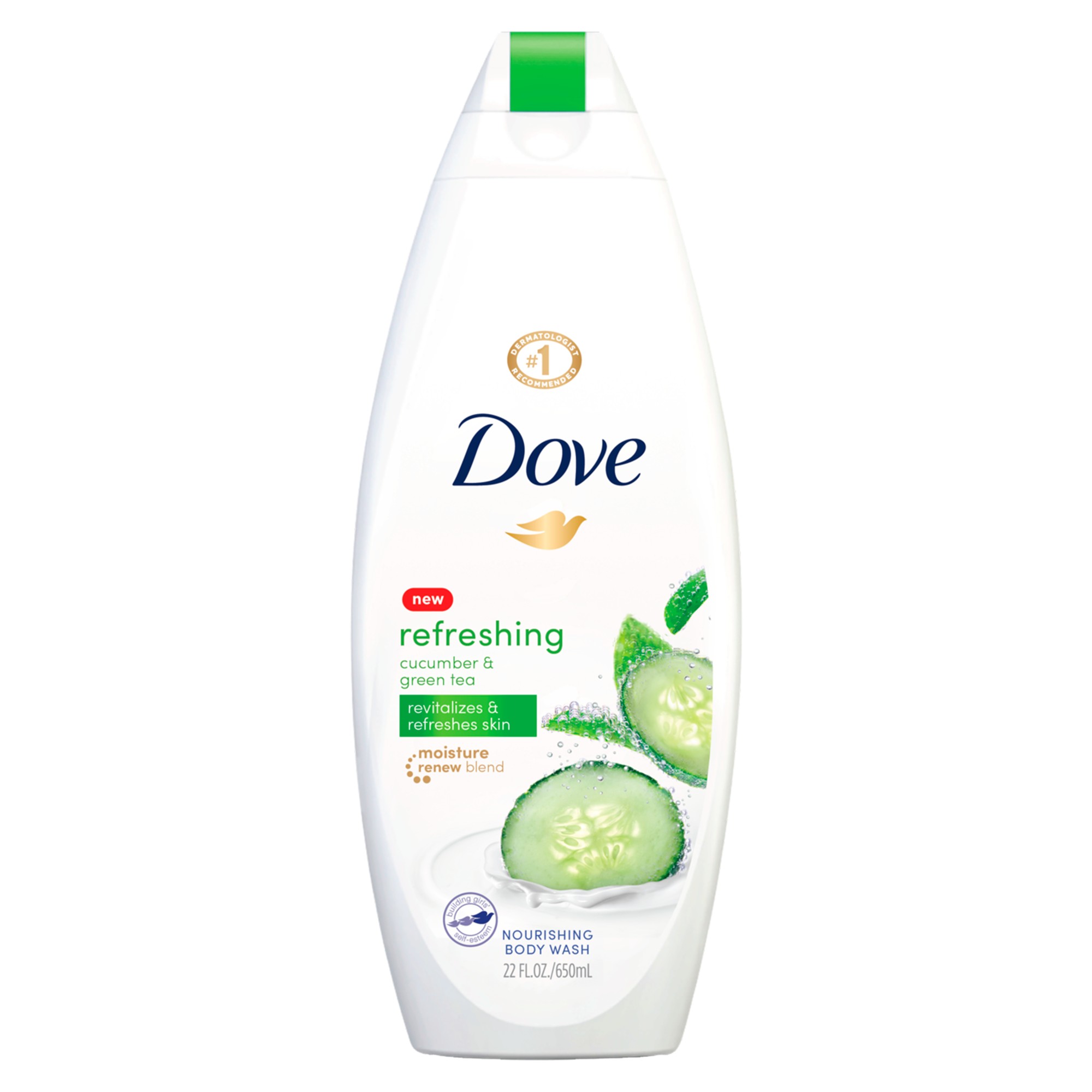 Dove Body Wash for Women Moisturizing Refresh Cucumber & Green Tea Cleanser All Skin  20 Oz