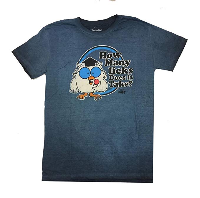 Tootsie Roll Pops Mr Owl Adult Short Sleeve T-shirt-Navy-xxl