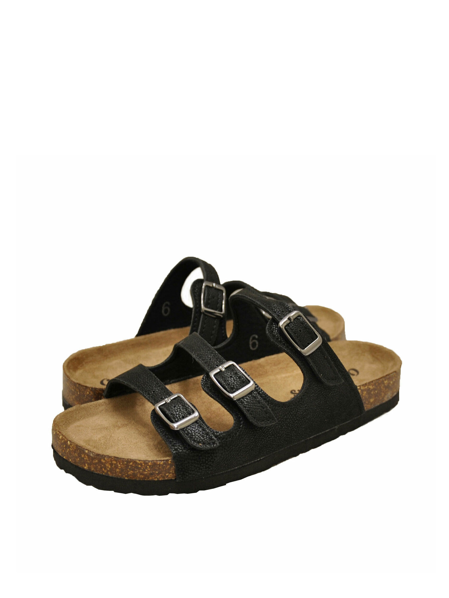 Outwoods Bork-43 Women's Vegan Three Strap Buckle Sandals 21320