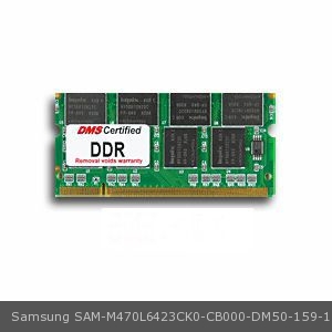 DMS Compatible/Replacement for Samsung M470L6423CK0-CB000 Q20 TXC 1100 512MB DMS Certified Memory 200 Pin DDR PC2100 266MHz 64x64 CL 2.5 SODIMM 16 Chi