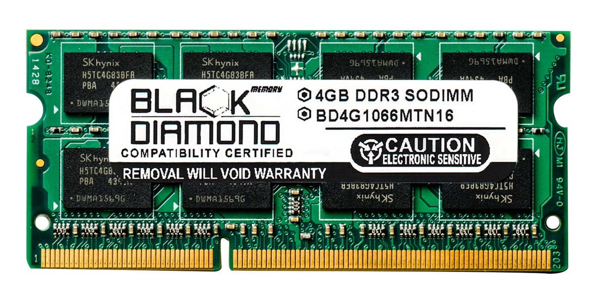 4GB Memory RAM for Acer Aspire Notebooks 5740-523G32Mi  5740-5367  5740-5513  5740-5749  5740-5780 204pin PC3-8500 1066MHz DDR3 SO-DIMM Black Diamond 