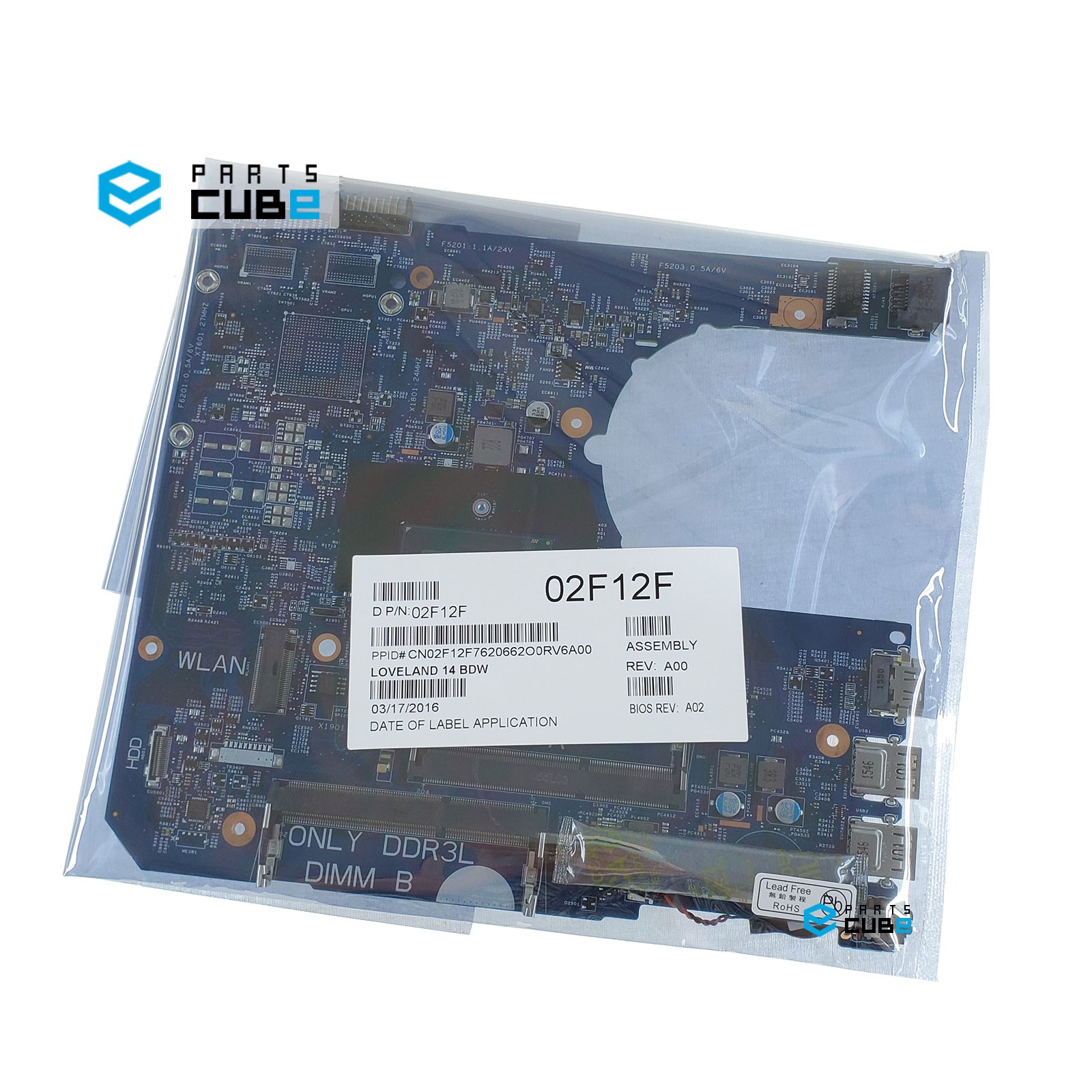Dell Latitude 3460 3560 Motherboard System Board with 1.7GHz Celeron Processor & Intel Graphics UMA 2F12F