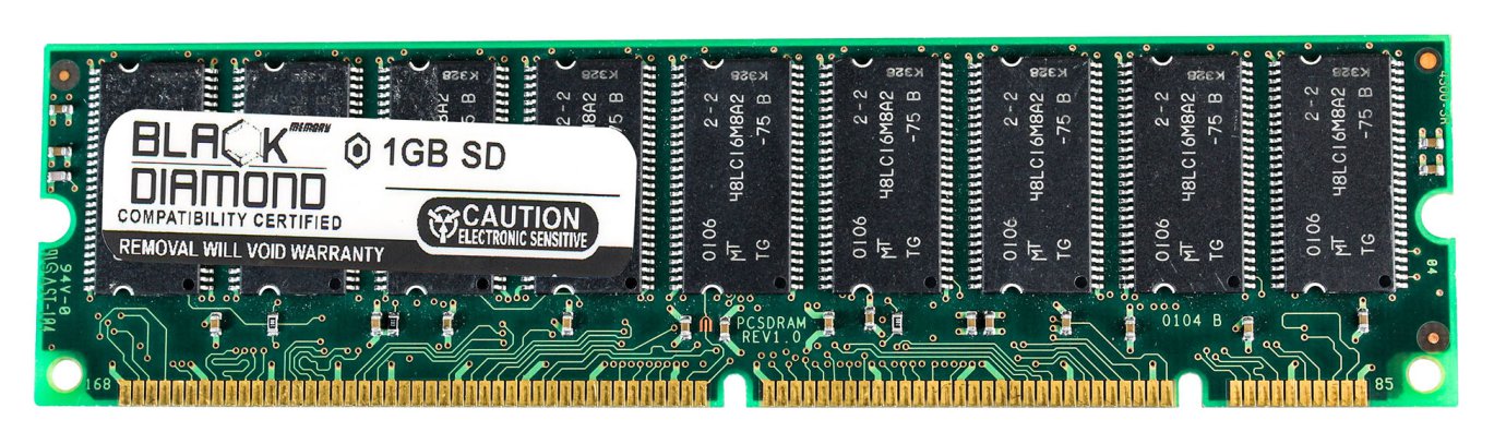 1GB Memory RAM for IBM IntelliStation R Pro 6851, 8654 164pin PC133 133MHz SDRAM RDIMM Black Diamond Memory Module Upgrade