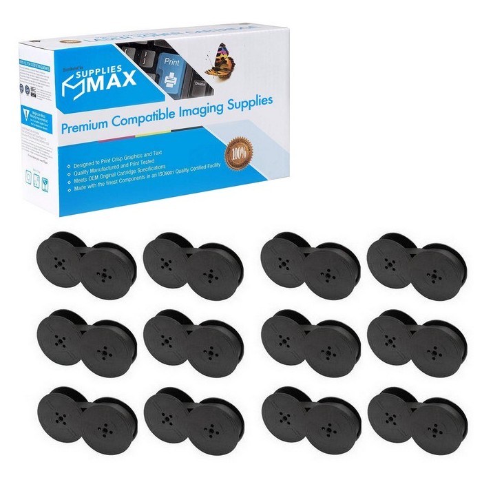 SuppliesMAX Compatible Replacement for ICL 1540/2375/3181/3443/3543/7502/9507 Black P.O.S. Printer Ribbons (12/PK) (7740001_12PK)