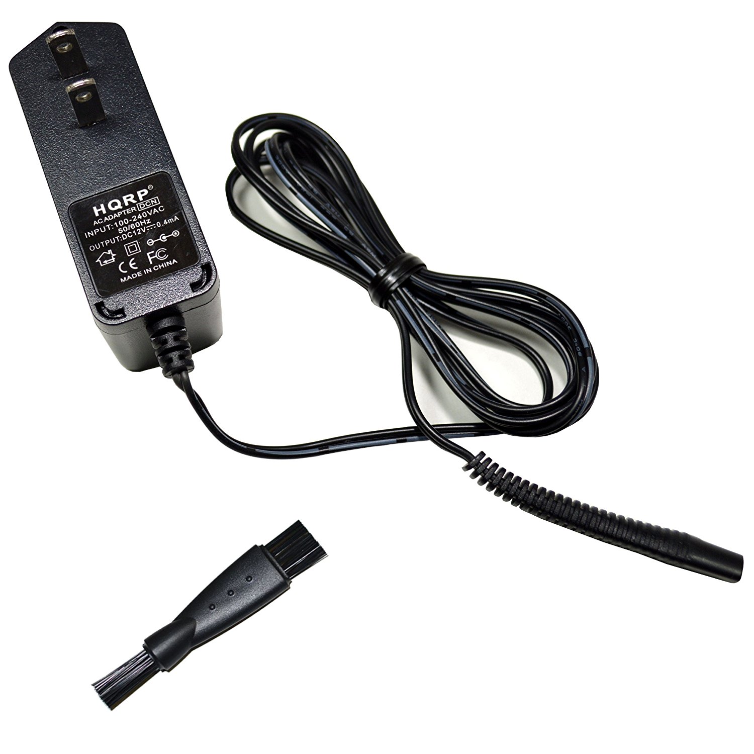HQRP AC Adapter Power Cord Charger Compatible with Braun Series 3  SmartControl3  SmartControl Sportive Model 340  4775  4875  4876 Type 5742 Shaver P