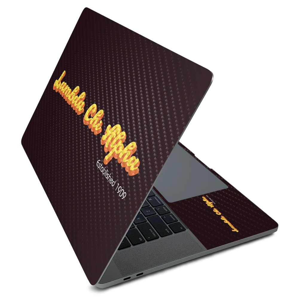 CF-APMAPRO216-LCA999999 Carbon Fiber Skin for Apple MacBook Pro 16 in. 2020 - Lambda Chi Alpha Funky 70s