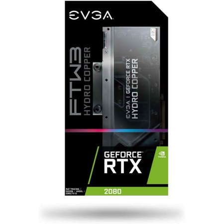 EVGA GeForce RTX 2080 FTW3 Ultra Hydro Copper Gaming, 8GB GDDR6, RGB LED, ICX2 Technology, Metal Backplate, 08G-P4-2289-KR