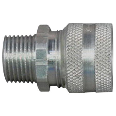 ASCO CG-5075 Strain Relief Flexible Cord Connector, 3/4 Inch Hub, 1/2 - 5/8 Inch Conductor, Straight Male, Pink