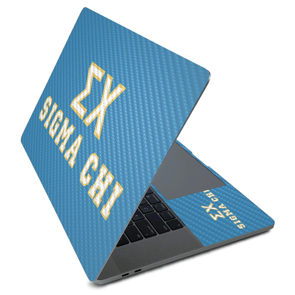 CF-APMAPRO216-SC999992 Carbon Fiber Skin for Apple Macbook Pro 16 in. 2020 - Sigma Chi Frat House