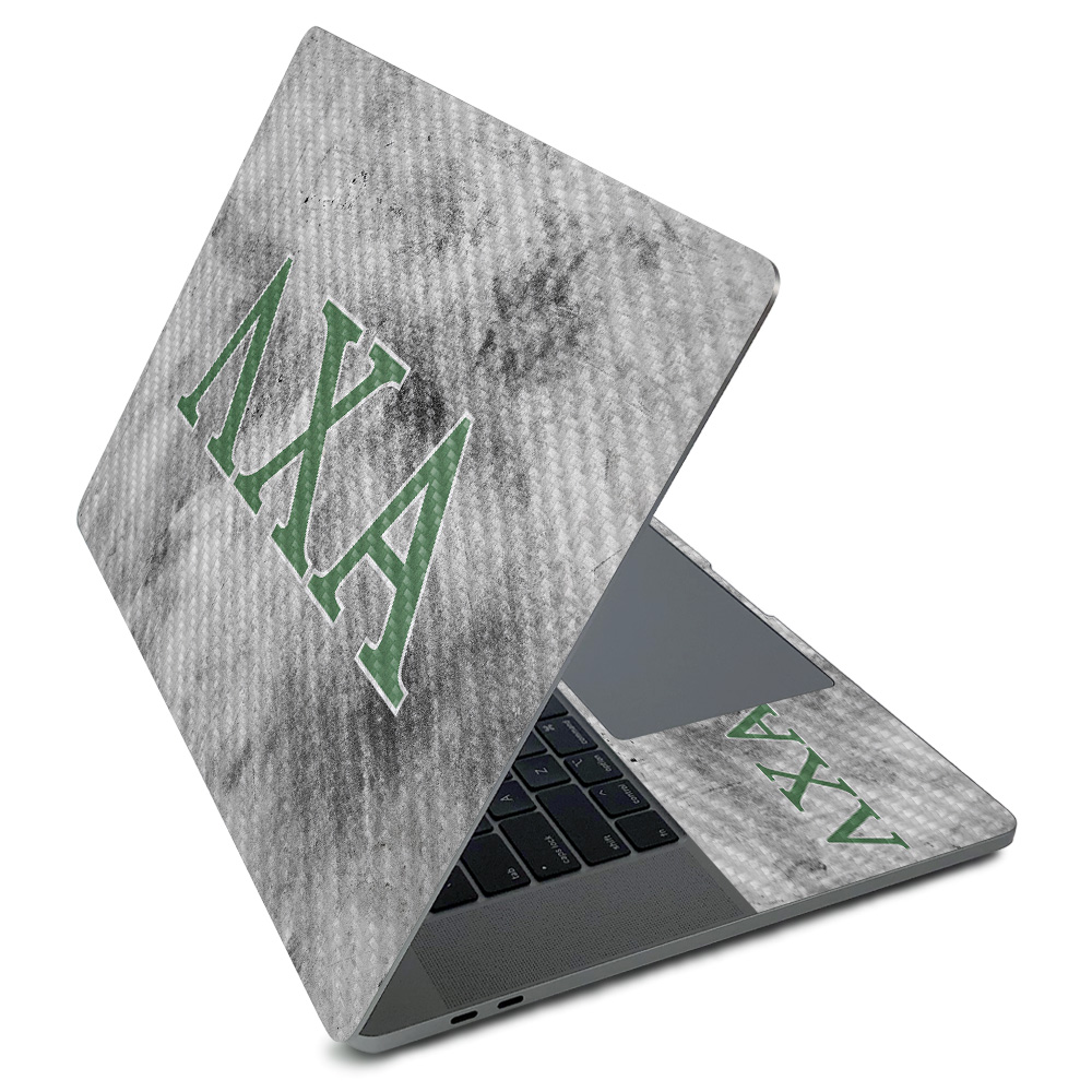CF-APMAPRO216-LCA999995 Carbon Fiber Skin for Apple MacBook Pro 16 in. 2020 - Lambda Chi Alpha Stone
