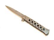 5796 S a Silver Folding Knife Stainless Steel Blade New, 7.5 in