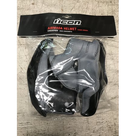 Icon Cheek Pads for Airmada Helmet Black 20mm - Sm 0134-1397