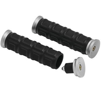 Kuryakyn Nickel Dillinger Grips Pair 6678