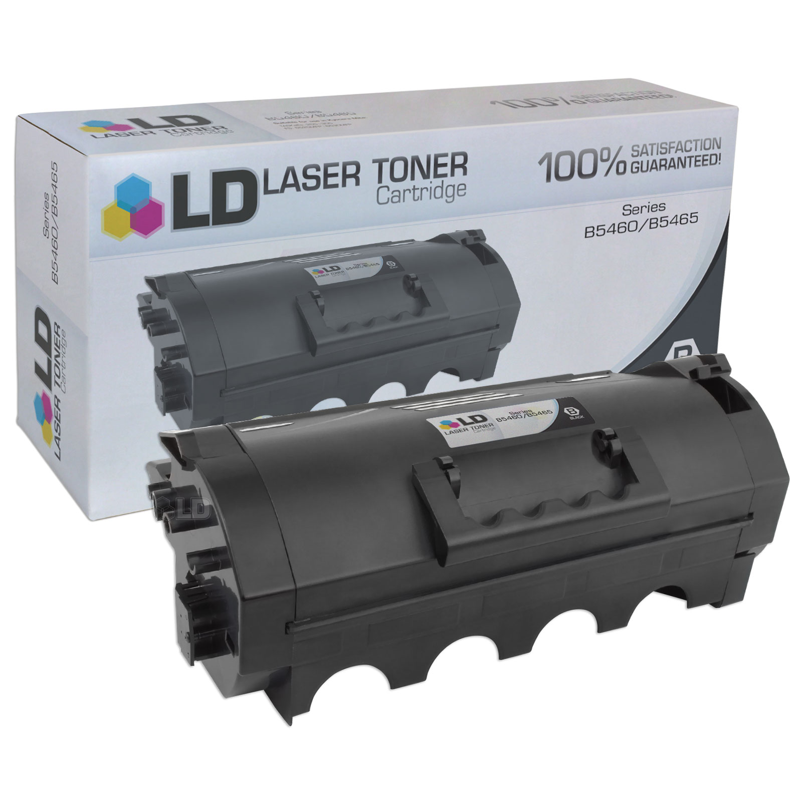 LD Compatible Replacement for Dell 331-9797 (T6J1J) Black Laser Toner Cartridge for Use in Dell Laser B5460dn, and B5465dnf S