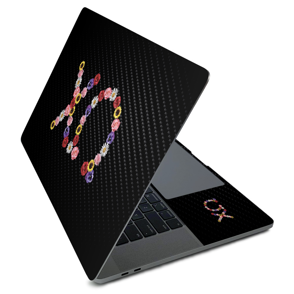 CF-APMAPRO216-CO999985 Carbon Fiber Skin for Apple MacBook Pro 16 in. 2020 - Chi Omega Floral