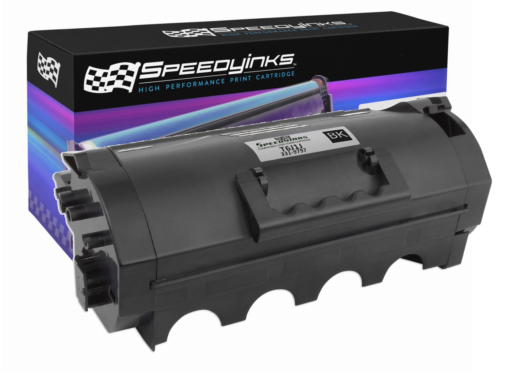 Speedy Compatible Toner Cartridge Replacement for Dell 331-9797  T6J1J (Black)
