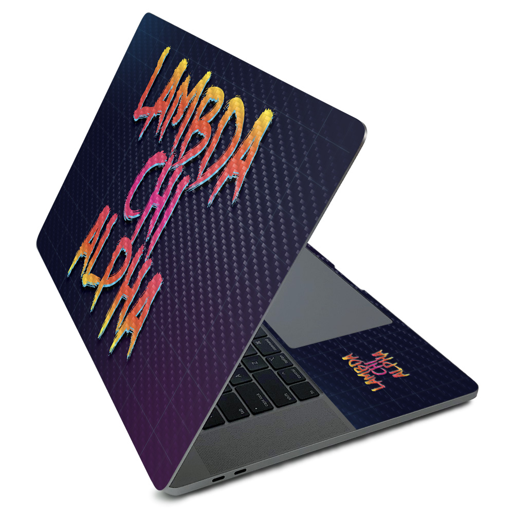 CF-APMAPRO216-LCA999998 Carbon Fiber Skin for Apple MacBook Pro 16 in. 2020 - Lambda Chi Alpha Gnarly 80s