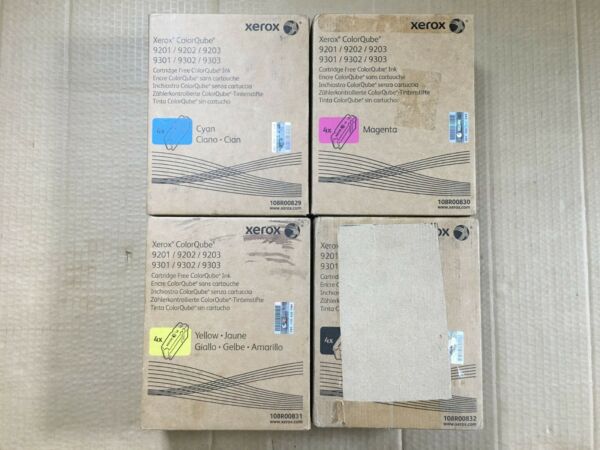 Genuine Xerox ColorQube 9201 9202 CMYK Set 108R00829 R00830 R00831 R00832