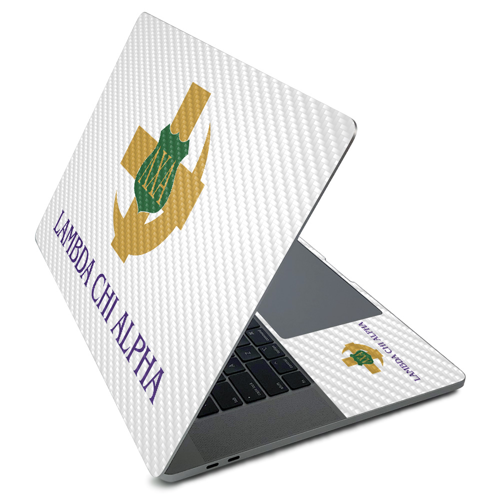 CF-APMAPRO216-LCA999993 Carbon Fiber Skin for Apple MacBook Pro 16 in. 2020 - Lambda Chi Alpha Classic