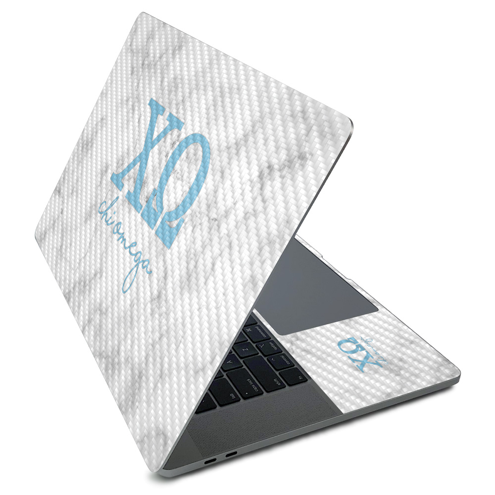 CF-APMAPRO216-CO999986 Carbon Fiber Skin for Apple MacBook Pro 16 in. 2020 - Chi Omega Classy Marble