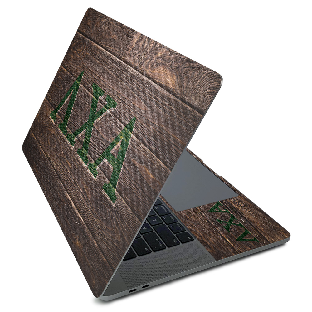 CF-APMAPRO216-LCA999994 Carbon Fiber Skin for Apple MacBook Pro 16 in. 2020 - Lambda Chi Alpha Wood