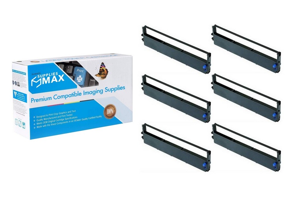 SuppliesMAX Compatible Replacement for IBM Proprinter 4201/4721/4722/4732/II/III Black Printer Ribbons (6/PK) (011220)