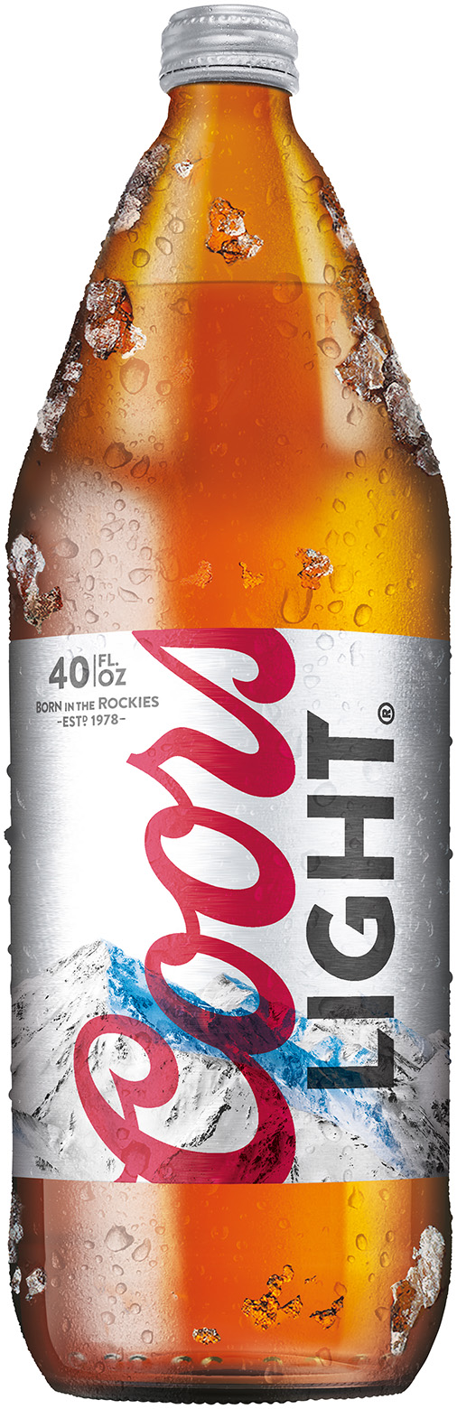Coors Light Beer, Light Lager Beer, 40 FL OZ Bottle, 4.2% ABV