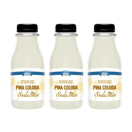 Ralph's Pina Colada Sparkling Water Sodamix Flavor  Three 12oz Bottles