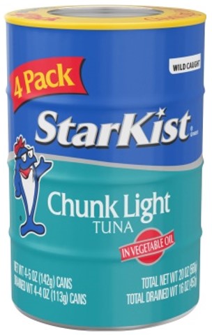 StarKist Chunk Light Tuna in Vegetable Oil  5 Oz  4 Cans