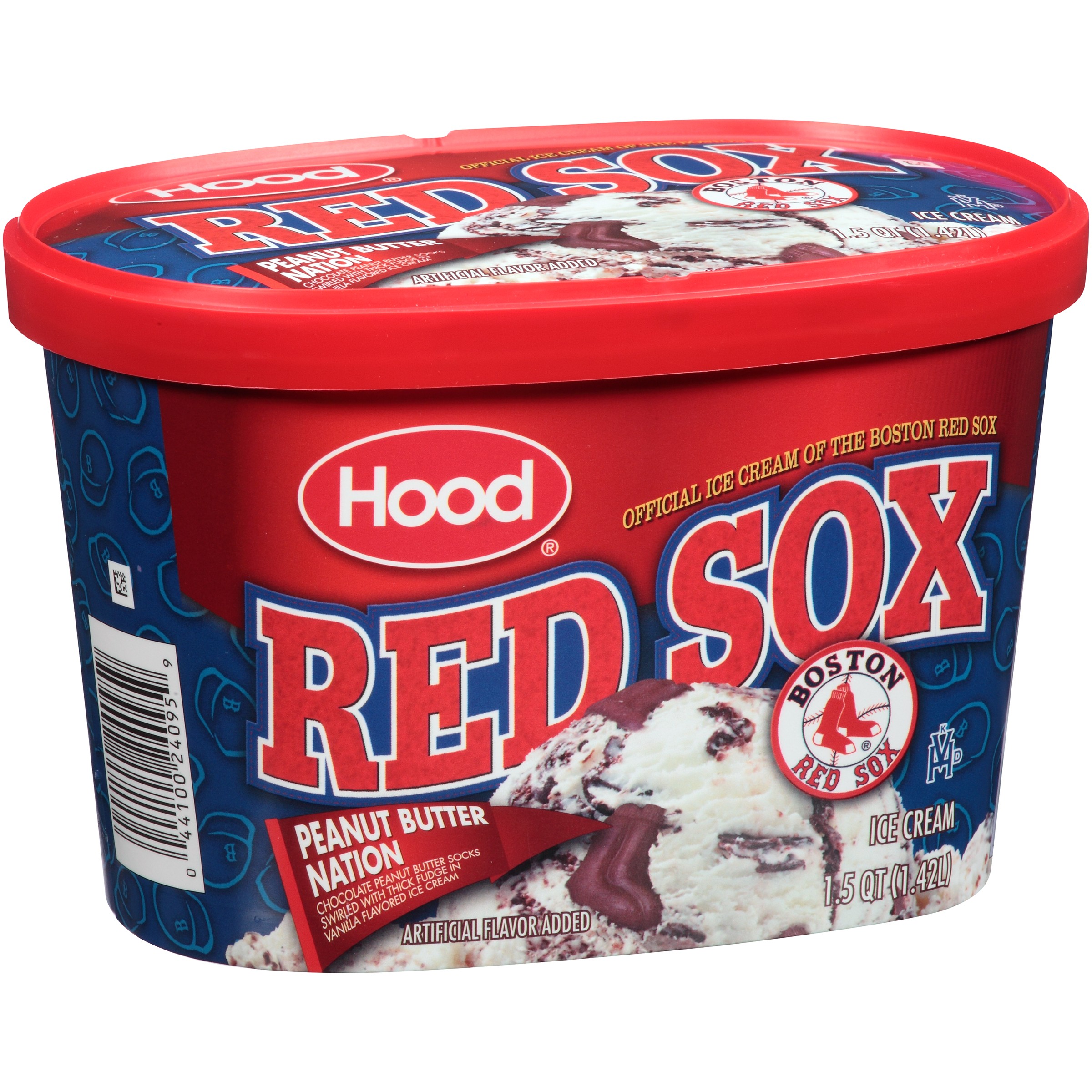 Hood® Red Sox Peanut Butter Nation Ice Cream 1.5 Qt. Carton