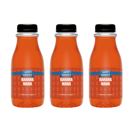 Ralph S Bahama Mama Sparkling Water Sodamix Flavor | Three 12oz Bottles