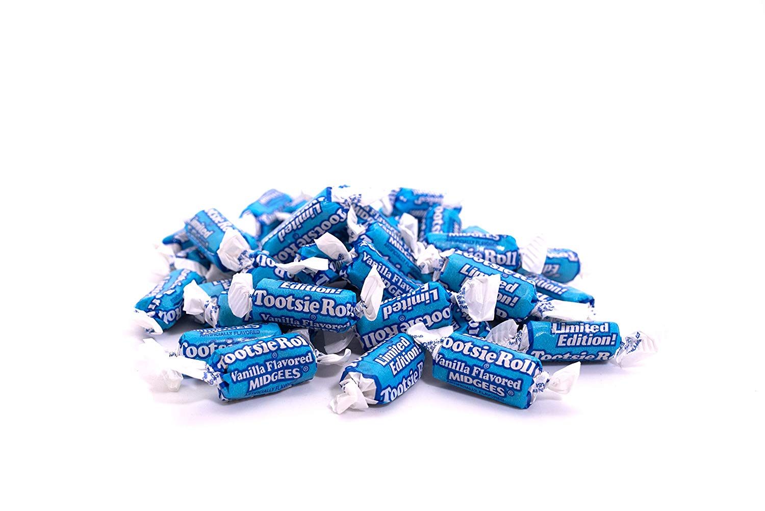 Tootsie Roll Vanilla Flavored Midgees - 3 LB Resealable Stand up Storage Bag - Limited Edition Vanilla Flavored Candy - Bulk Candy Bag for Parties and